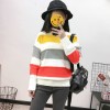 6616 rainbow stripes Harajuku sweater