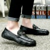 07585 crocodile pattern thick soft bottom leather men's shoes