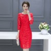 6842 yarn embroidery slim temperament dress