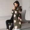 8923 Slim long cotton down coat