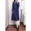 6622-1 elegant knitted sweater with skirt