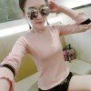 8097 agaric edge knitting slim T-shirt