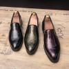 083860 patent leather pointed tow business shoes