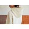 082 embroidered lamb wool hooded sweatshirt