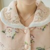 F8049 winter flannel thickening sweet floral pajamas