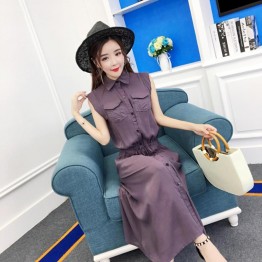 8025 Korean casual loose long dress