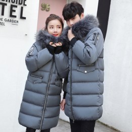 8972 winter big fur collar lovers down long coat