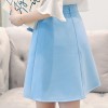 10194 Korean belt decorated A-line skirt