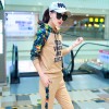 245 autumn fashion trend Hooded printing casual tracksuit