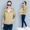 869 spring and autumn loose short hooded wind coat