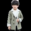 7301 Winter children's trend deerskin leather lapel warm jacket 