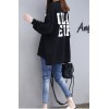 1821 letters print loose sweatshirt