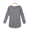 2079 hot sale printing splicing long sleeve T-shirt