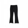 0090 chiffon splicing stretch boot cut pants