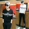 249 fashion round neck print sportswear