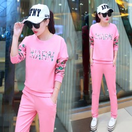 244 fashion printing letters long sleeve tracksuit