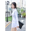 8699 oversize summer long sleeve long shirt with belt