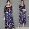 A076 velvet printing fashion loose dress