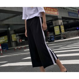 9270 wide leg stripes casual pants