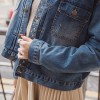 8903 loose retro embroidered short denim jacket