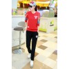 248 casual long sleeves round neck slim printing tracksuit