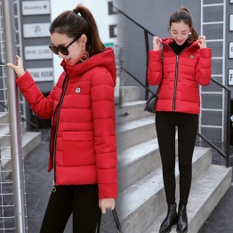 8835 thickened zipper hood short down jacket