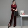 A075 embroidery gold velvet sportswear suit