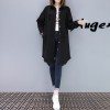 7533 loose windbreaker long denim jacket