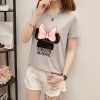 1688 cartoon sequins large size short sleeve t-shirt