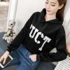 1821 Korean fashion hooded gold velvet sweatshirt