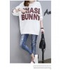 1821 letters print loose sweatshirt