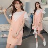 8525 pink pregnant women loose cotton large size dress