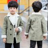 7301 Winter children's trend deerskin leather lapel warm jacket 