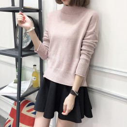 6102 high collar slim pullover sweater