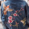 8903 loose retro embroidered short denim jacket