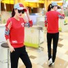 248 casual long sleeves round neck slim printing tracksuit