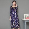 A076 velvet printing fashion loose dress