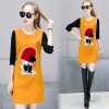 265 woolen knitting sleeve splicing dress