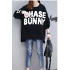 1821 letters print loose sweatshirt