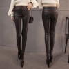 1638 high waist imitation leather leggings