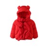 177370 small girl's winter cute rabbit ears scarf thickening warm hooded cotton coat