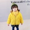 177370 small girl's winter cute rabbit ears scarf thickening warm hooded cotton coat