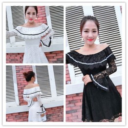 7515 autumn and winter lace dress