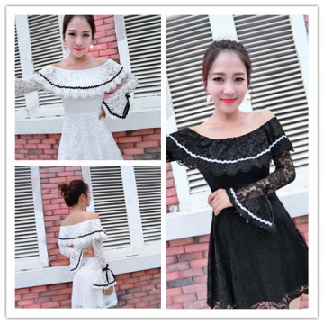 7515 autumn and winter lace dress