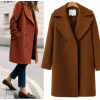 7117 large size women's wool long coat