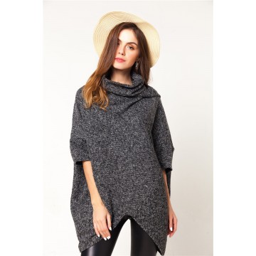 9862 hem triangle thick long woolen coat