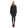 9825 long zipper decoration woolen coat