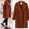 7117 large size women's wool long coat