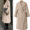 7118 Euramerican autumn and winter solid cashmere long woolen coat