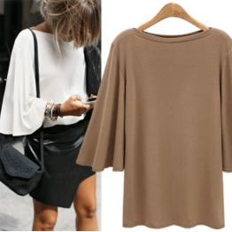 7101 autumn bat sleeve backing shirt